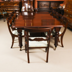 antique 2.4m flame mahogany dining table