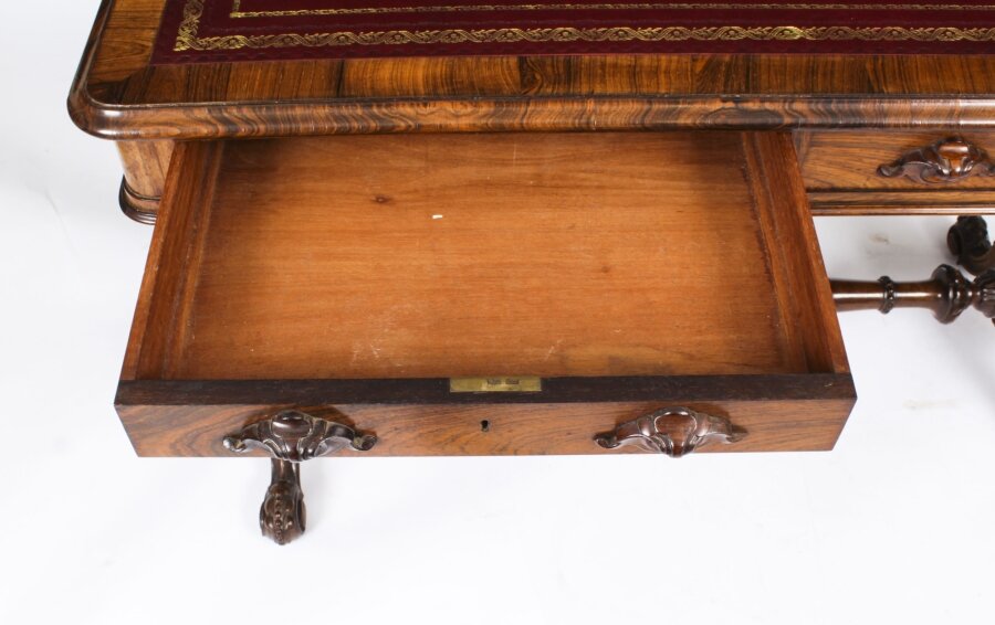Antique Victorian Writing Table Desk - Image 5